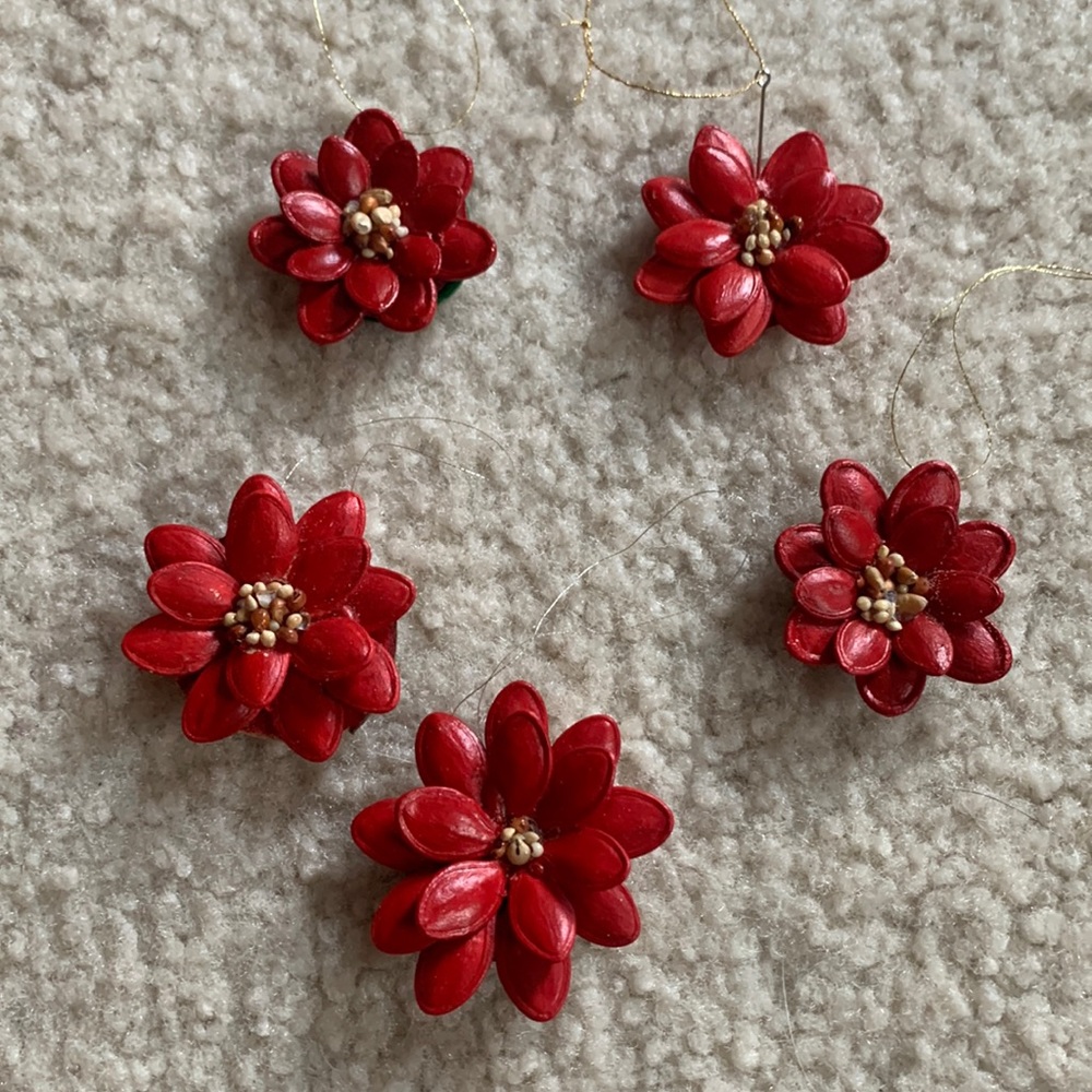 Poinsettia ornaments